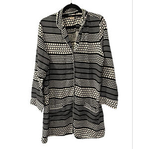 Kate Spade Dream A Little Dream Size XL Pajama Nightshirt Polka Dot Black White